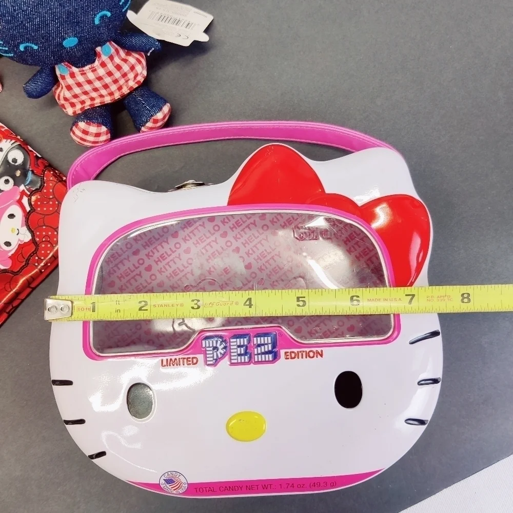 Y2K Hello Kitty Doll Denim & Gingham + Free Collection: Purse, PEZ Box, Coin Bag - Picture 10 of 16